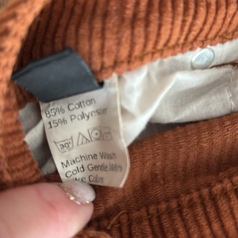SHEIN Terracotta Corduroy Straight Leg Pants - Picture 5 of 6